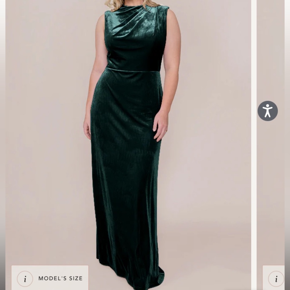 Emerald revelry “Diana” Elegant Wedding Bridesmaid Velvet Sleeveless Event gown